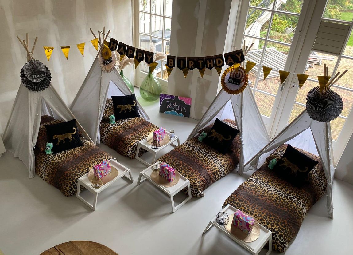 tipi slaapfeestje voor kinderfeestje