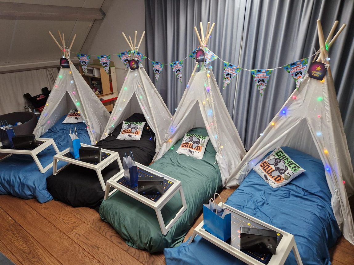 tipi slaapfeestje voor kinderfeestje