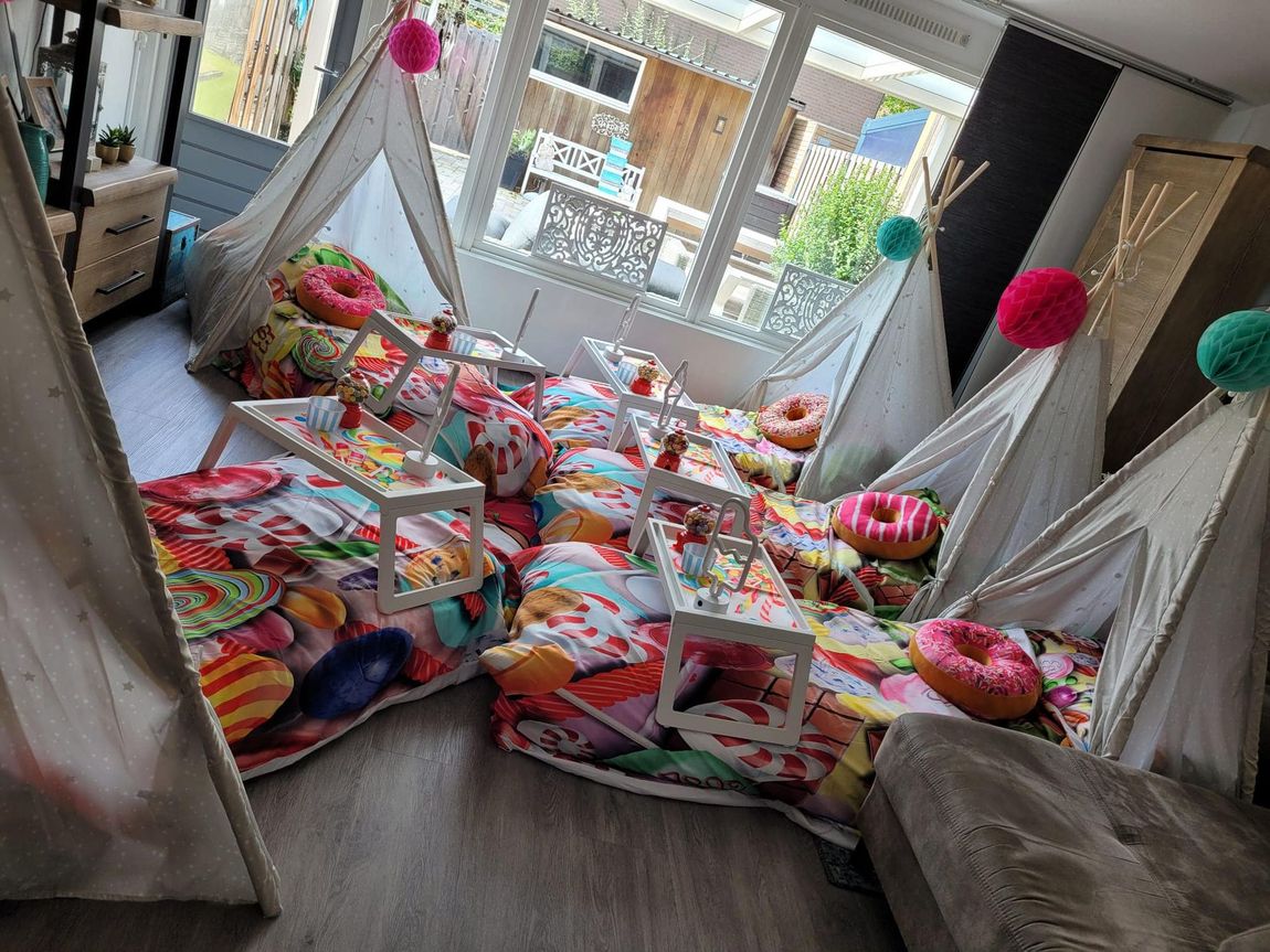 tipi slaapfeestje voor kinderfeestje