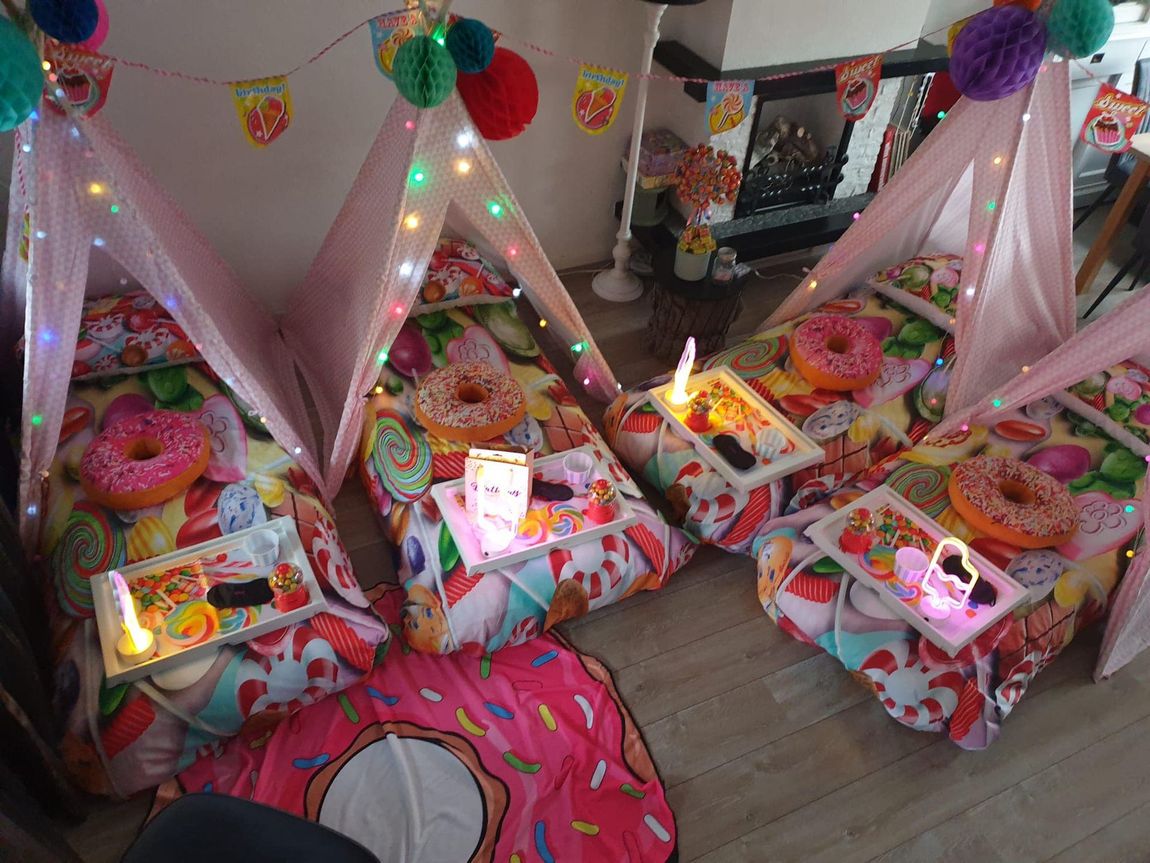 tipi slaapfeestje voor kinderfeestje