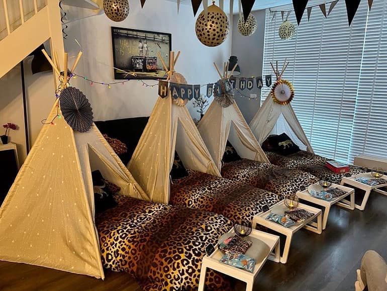 tipi slaapfeestje voor kinderfeestje