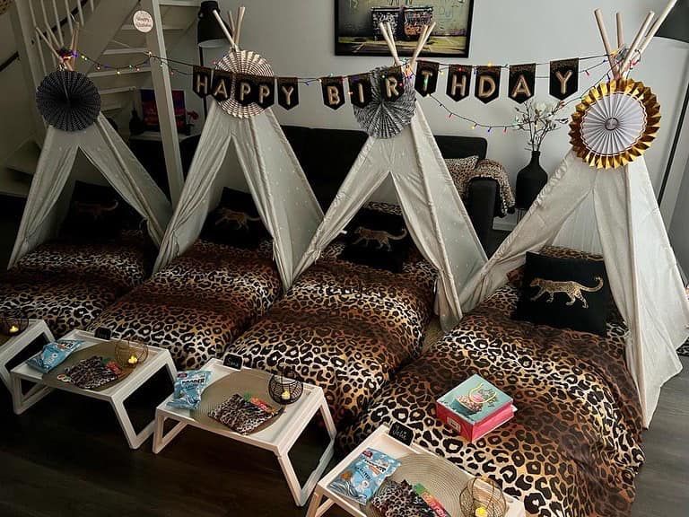 tipi slaapfeestje voor kinderfeestje