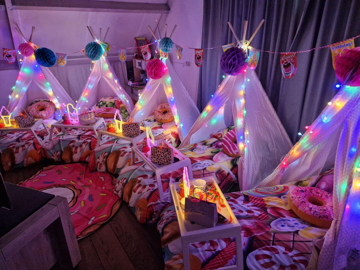 tipi slaapfeestje voor kinderfeestje