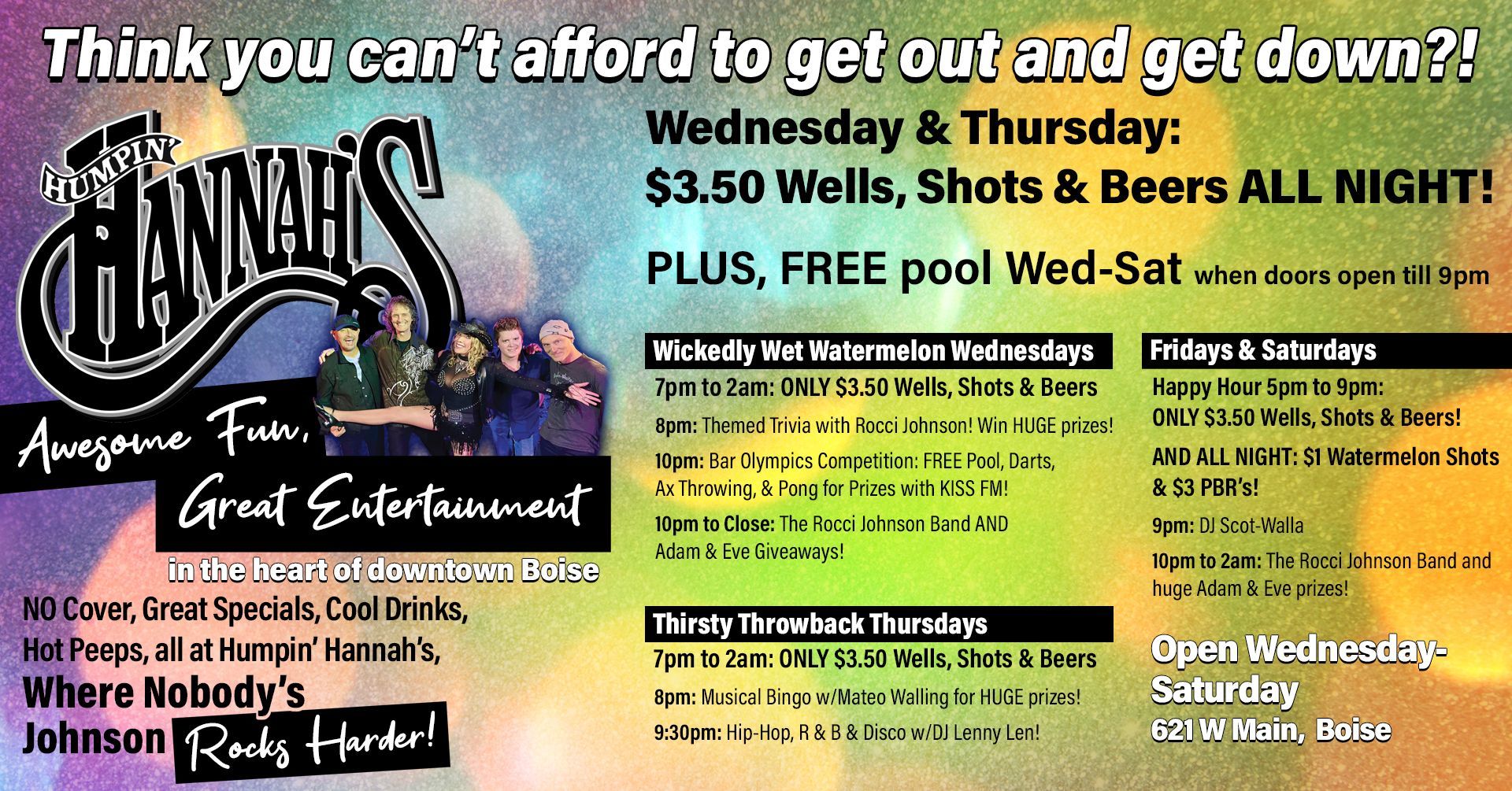 An advertisement for a bar that says 