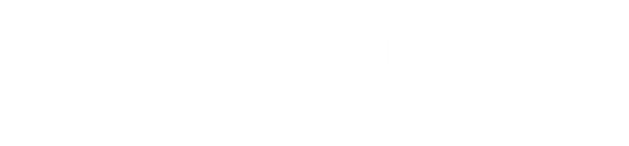 Anthony V. Chepulis Funeral Home logo in white text