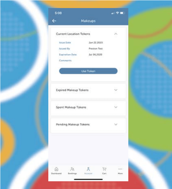 Mobile app screen