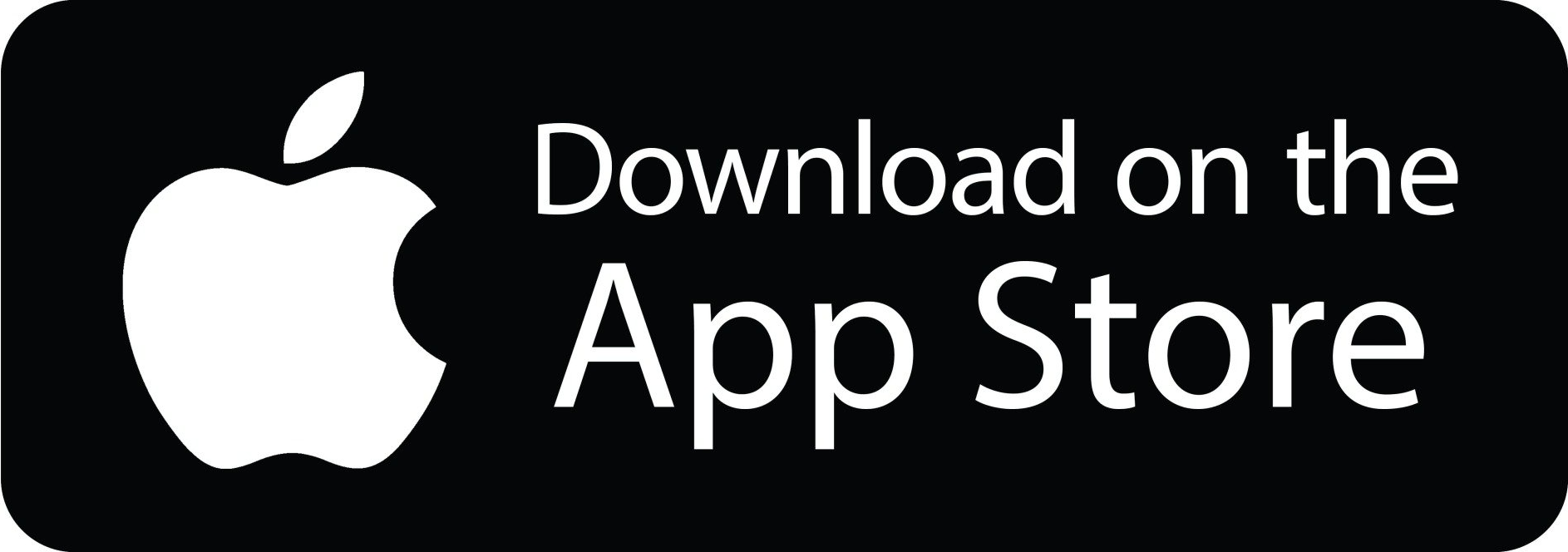 The apple logo is on a black button that says `` download on the app store ''.