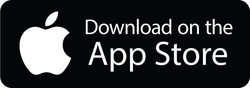 The apple logo is on a black button that says `` download on the app store ''.