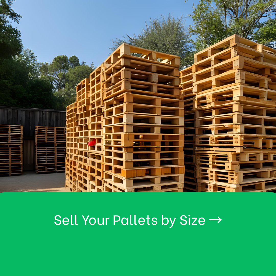 A bunch of wooden pallets are stacked on top of each other