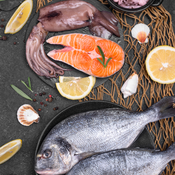 Fresh seafood