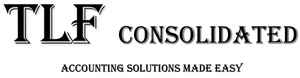 The logo for tlf consolidated accounting solutions made easy