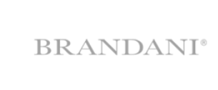 Logo BRANDANI in testo grigio chiaro su sfondo bianco.