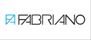 Logo FABRIANO con icona ciano e testo nero su sfondo bianco.