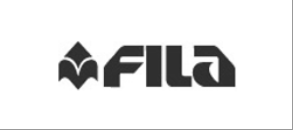 Logo FILA in nero su sfondo bianco