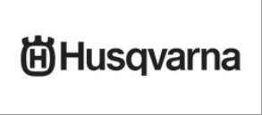 Logo Husqvarna in nero su sfondo bianco