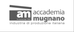 Accademia Mugnano logo with “am” in a dark gray box and the tagline “industria di produzione italiana”