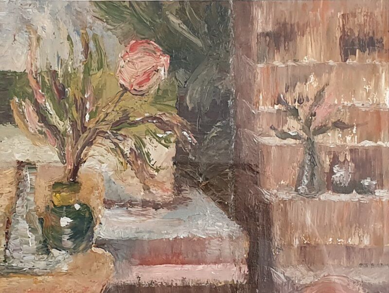 Interieur - Olieverf op aquarelpapier. 27cm x 35cm Joyce van Paassen Art 2021 ©