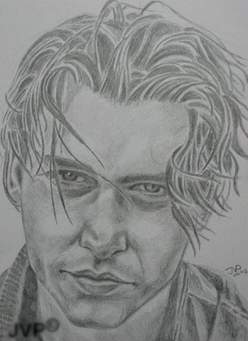 Johnny Depp grafietstudie