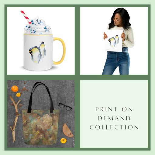 Beauty of time- Abstract Mixed media Acrylverf  als Tote Bag Winterdieren pinguïns als print
Joyce van Paassen Art © 2025
