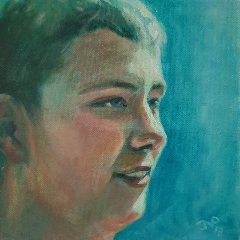 portret olieverf doek