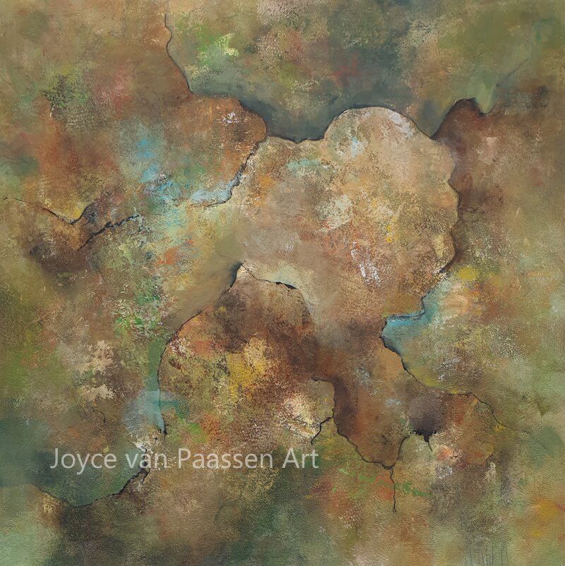VERKOCHT
The Beauty of Time
Abstract Mixed media Acrylverf in lagen met paletmes
40x40 cm houtpaneel