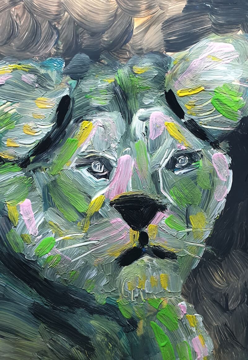 Ugly painting: leeuwin in acryl