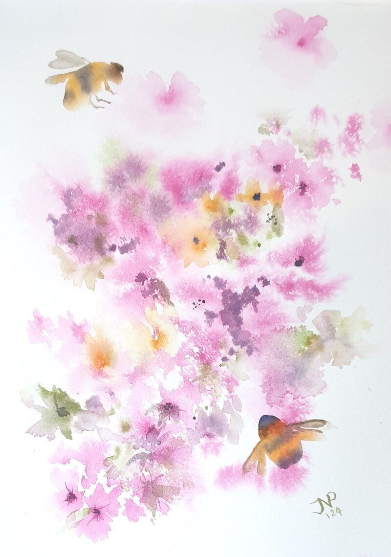Spring Flowers - Aquarel van bloesem en hommels
VERKOCHT
Joyce van Paassen Art © 2024