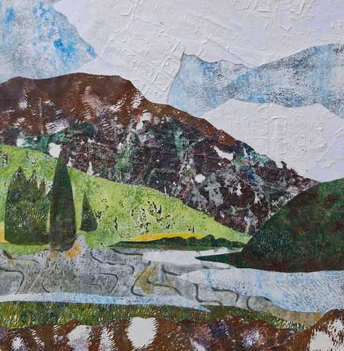 Whispers of the mountains. Unieke abstracte collage
19 x19 cm incl lijst € 80,- Joyce van Paassen Art