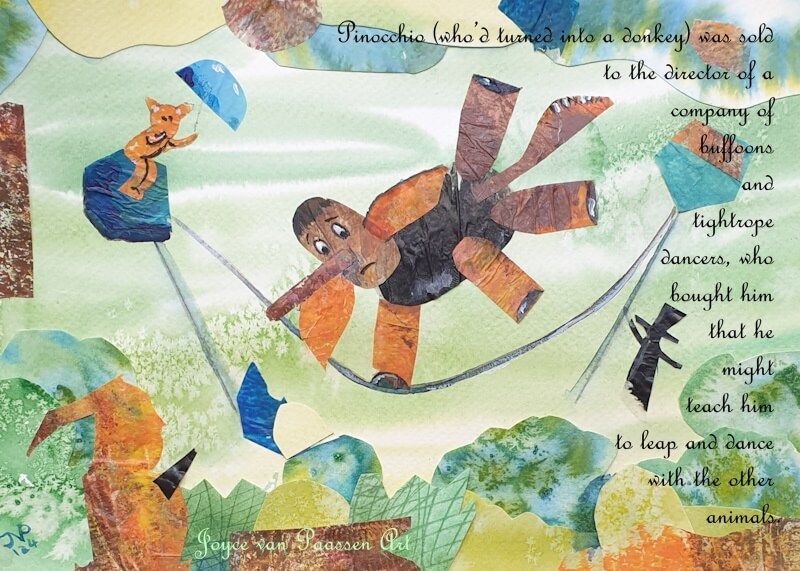 Onderdeel van een serie van 7 illustraties die ik maakte bij het verhaal Pinokkio. Joyce van Paassen © 2024