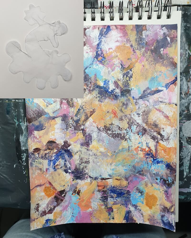 Het figuurtje wat ik zag, overgenomen op doorzichtig papier