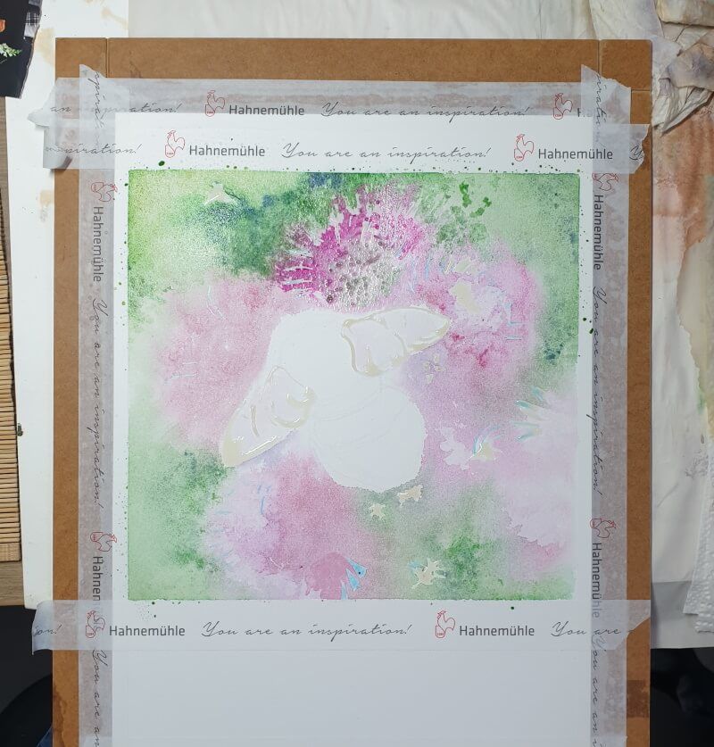 Eerste lagen aquarel