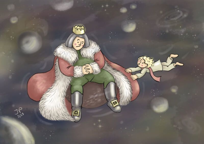 Digitale illustratie bij 'De kleine prins' - Joyce van Paassen © 2023