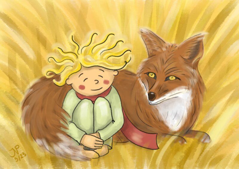 Digitale illustratie bij 'De kleine prins' - Joyce van Paassen © 2023