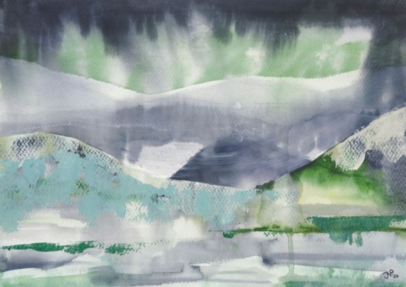 Fantasy winterlandschap.
Aquarel met acrylverf op aquarelpapier - 27 x 35 cm - € 100-
Joyce van Paassen Art © 2024