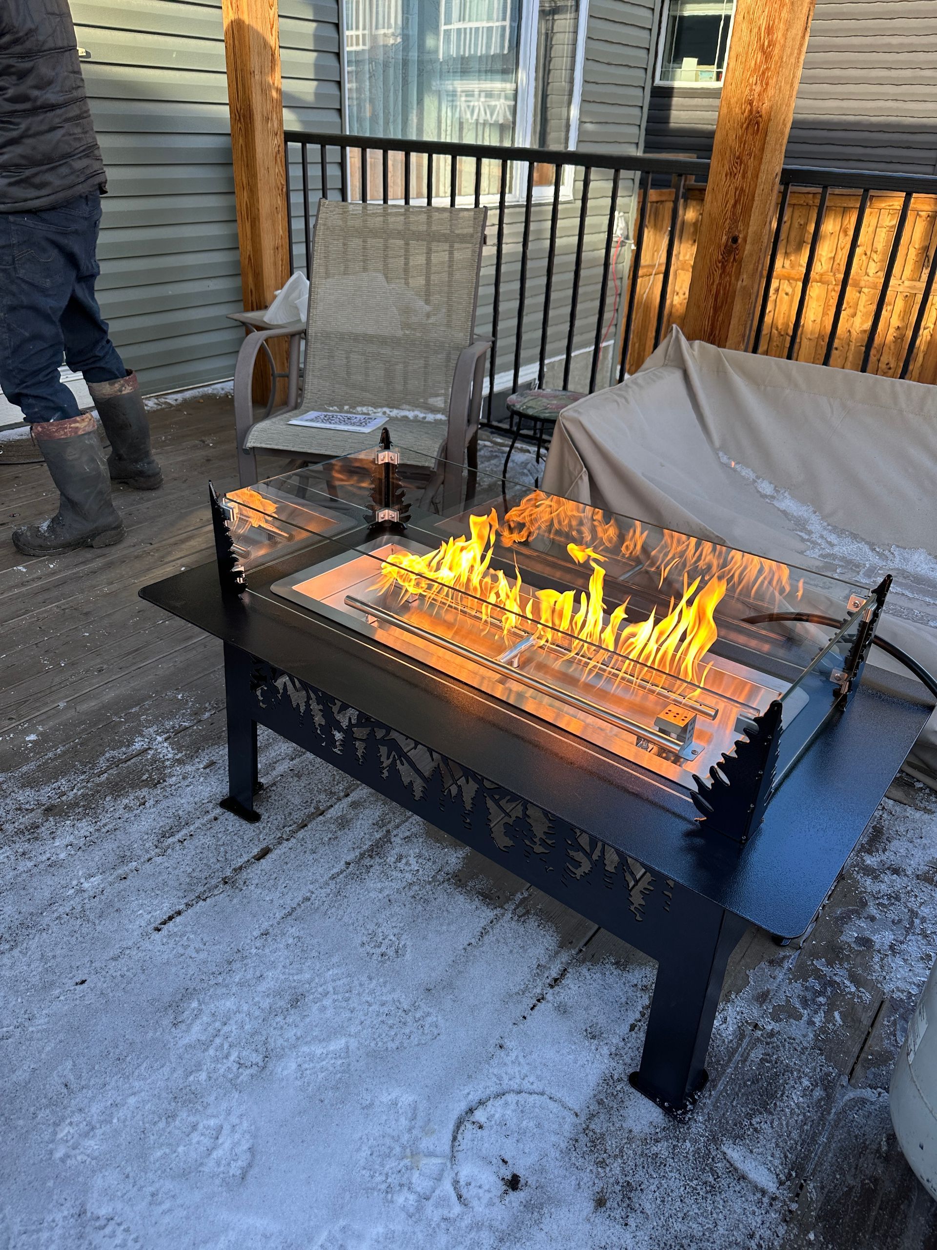 metalwork fire table custom job