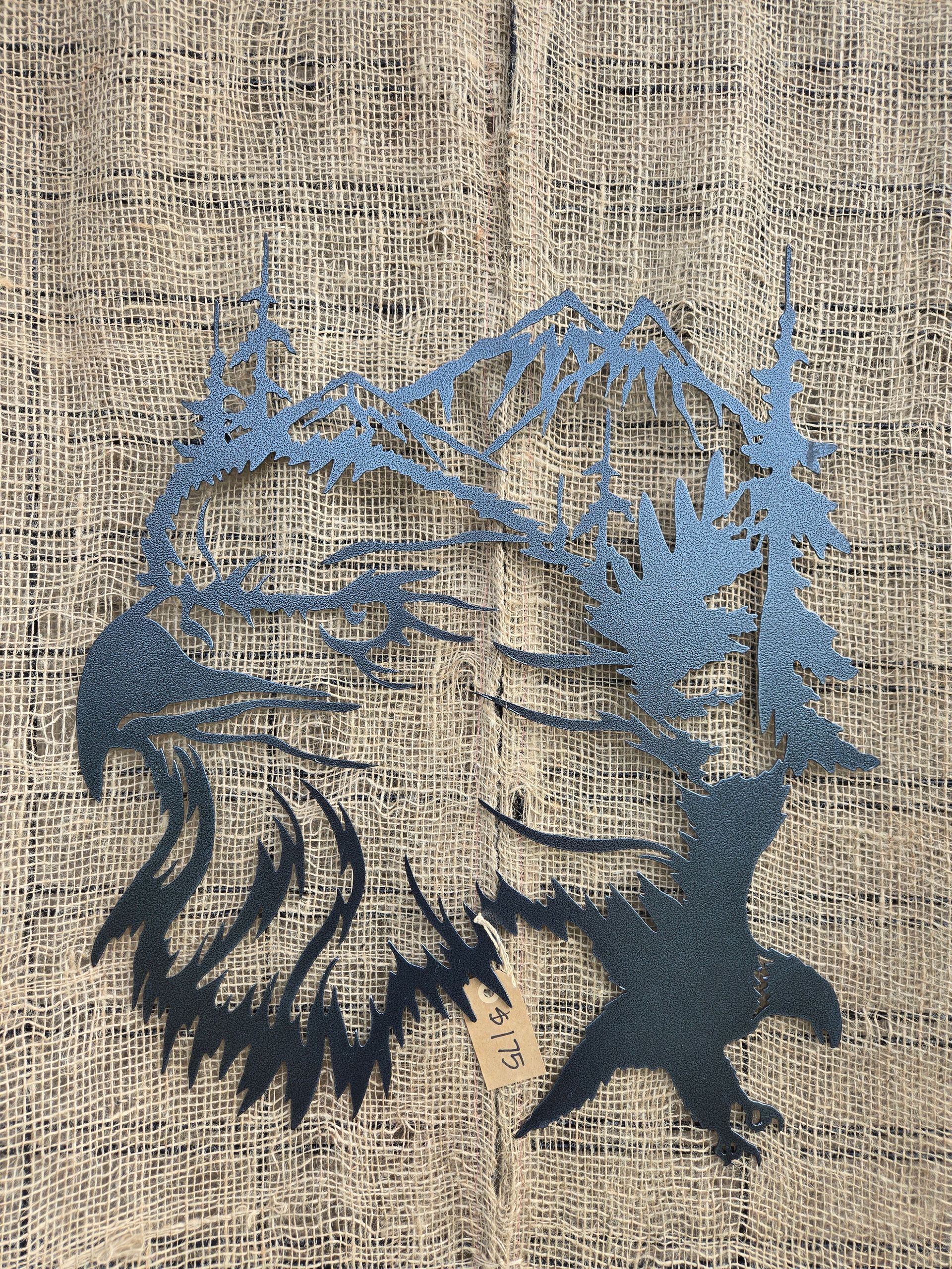 large  rustic metal wall art