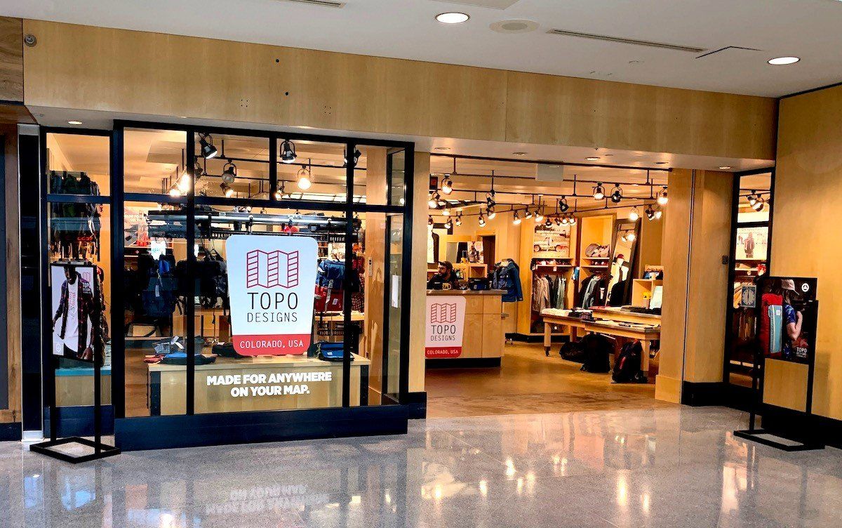 Topo Designs POP-UP Shope at DEN Airport
