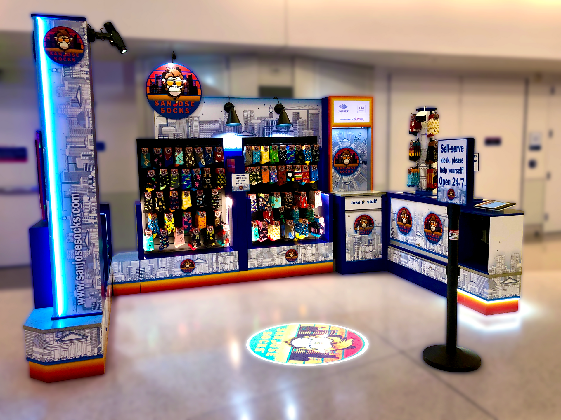 San Jose Socks Self-Serve Kiosk at SJC Airport