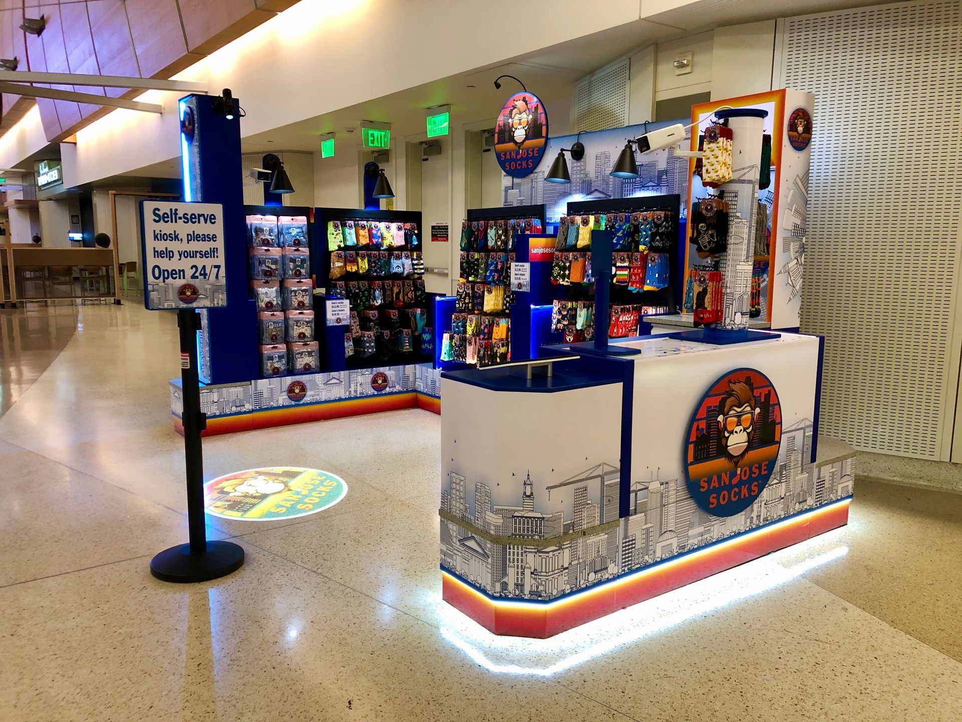 San Jose Socks Self-Serve Kiosk at SJC Airport
