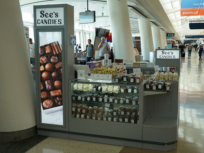 See's Candies Kiosk at SJC Airport