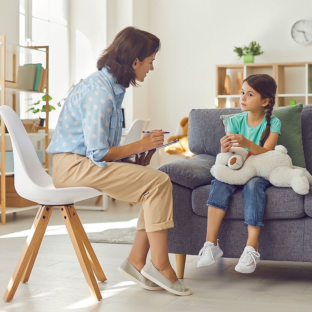 Female Child Psychologist with Little Girl — Forked River, NJ — Haven Behavioral Health