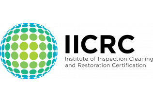 IICRC logo with blue and green globe icon and the text “Institute of Inspection Cleaning and Restoration Certification”