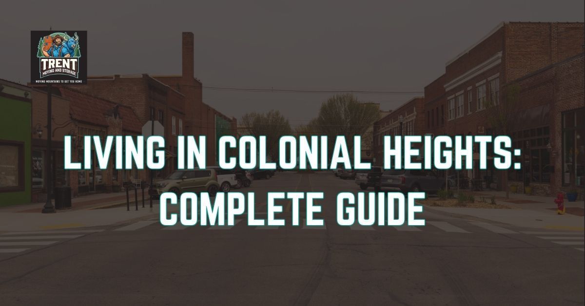 Street view in Colonial Heights with a title overlay:
