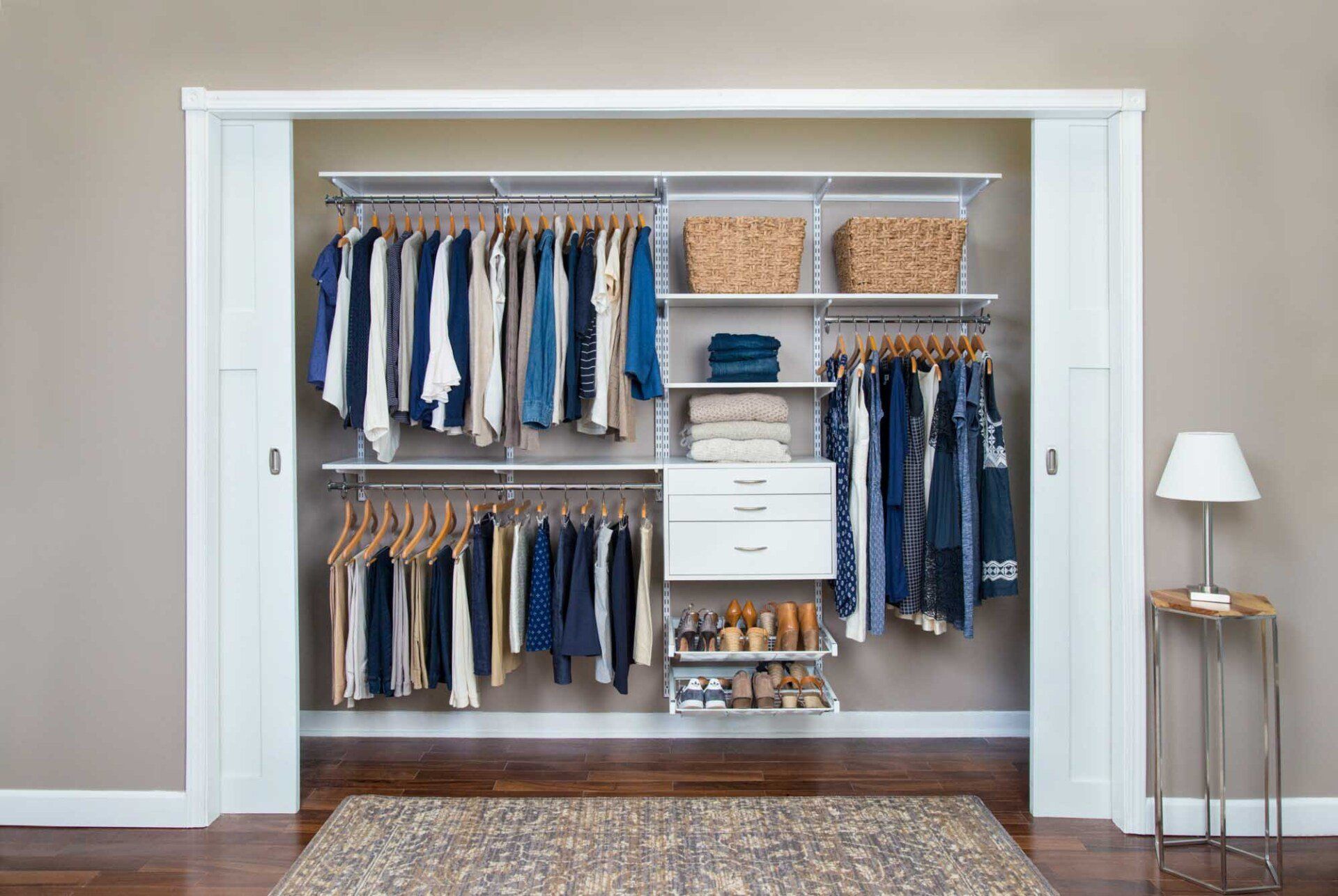 Small Reach In Closet System Installation