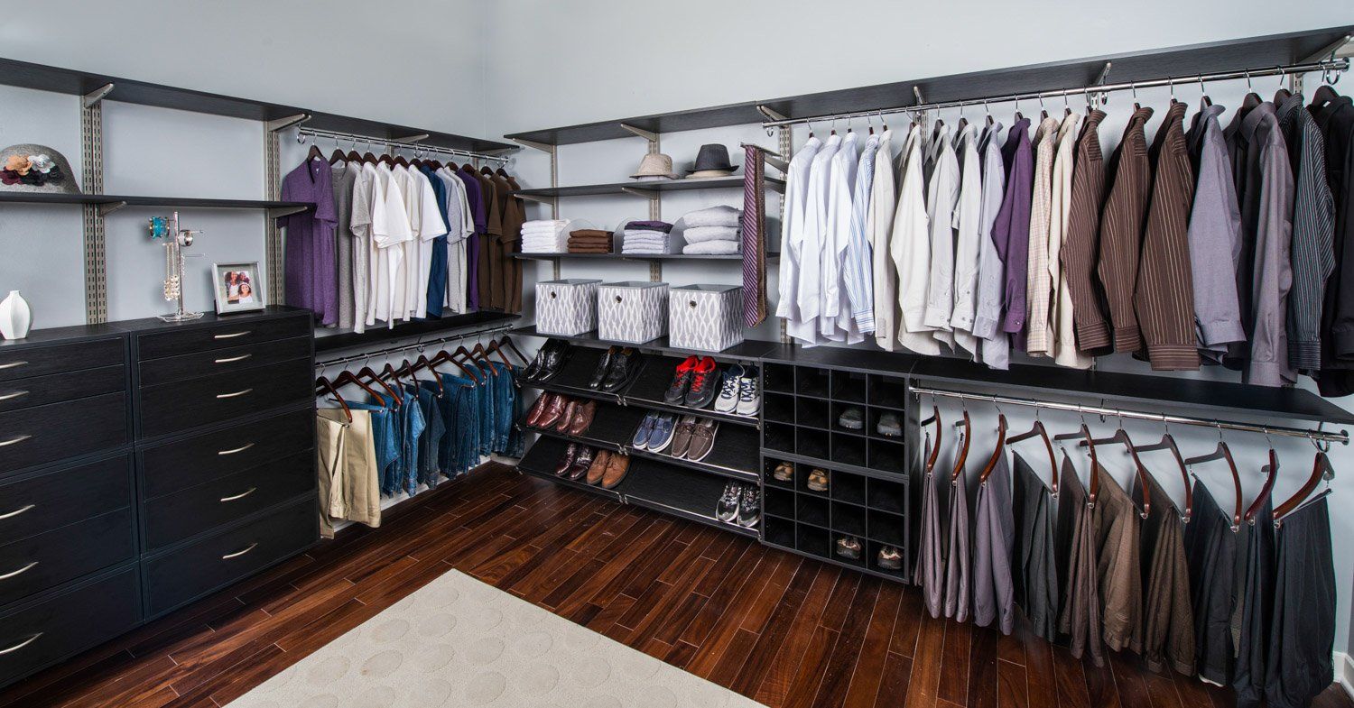 Concrete Color Custom Walk In Closet System