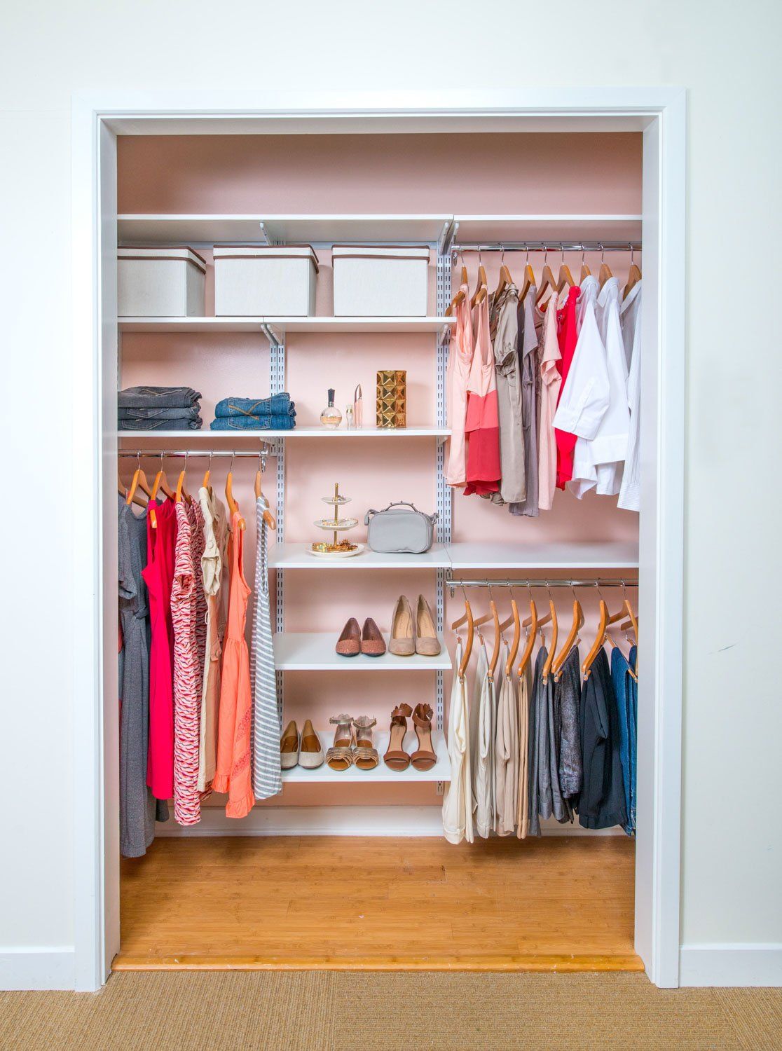 Small Closet Organizer System