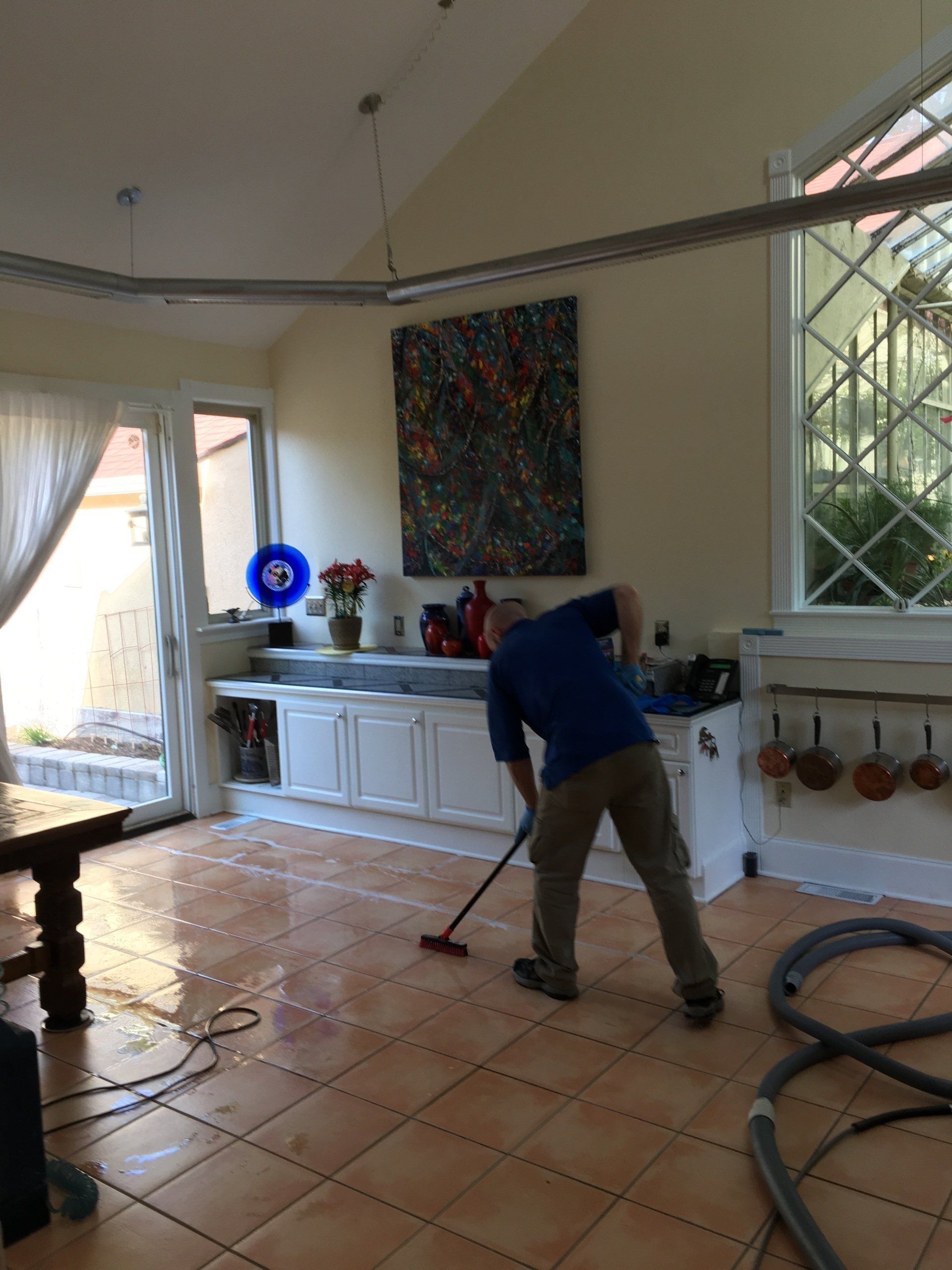 tile floor cleaning