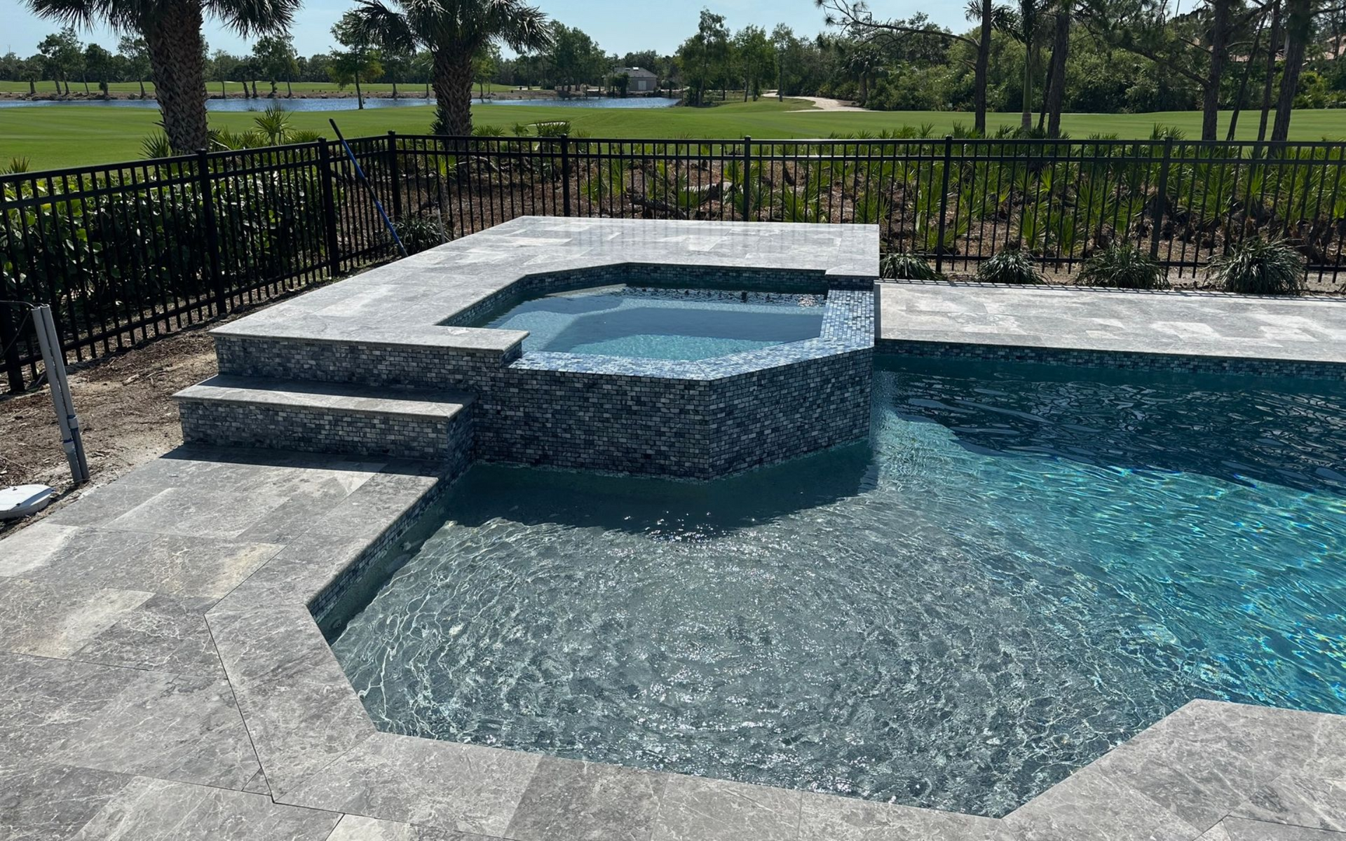 Newly plastered pool with a smooth finish