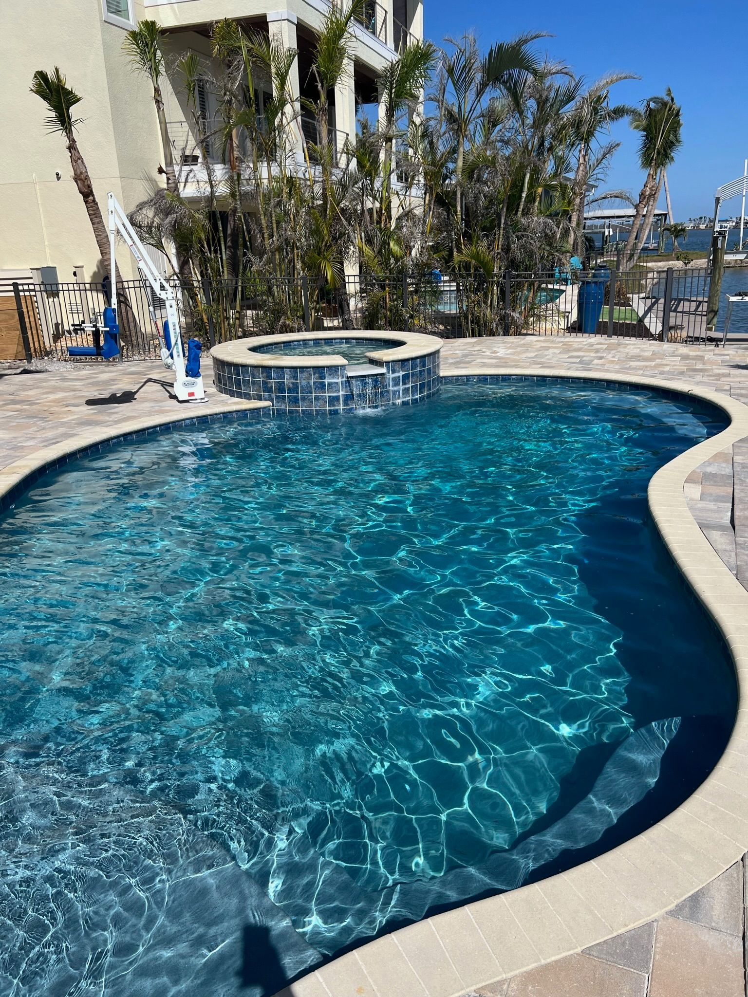 Newly constructed custom pool in Southwest Florida