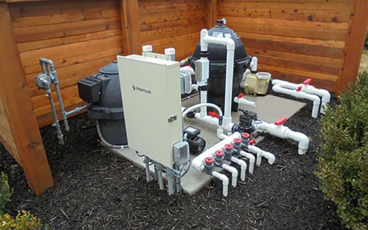 New energy-efficient pool equipment installation